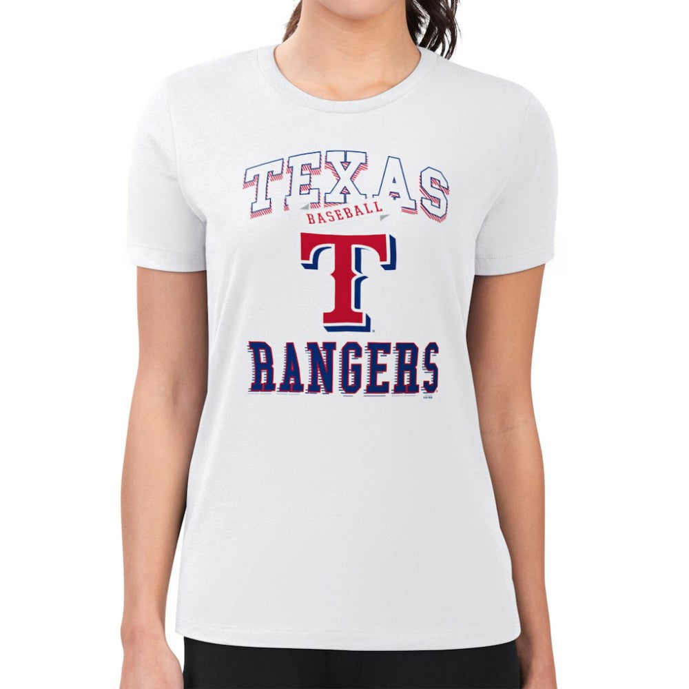 Texas Rangers G-III 4Her by Carl Banks Women's Super-Slim Fit Lightweight Team Logo Graphic T-Shirt - MLB