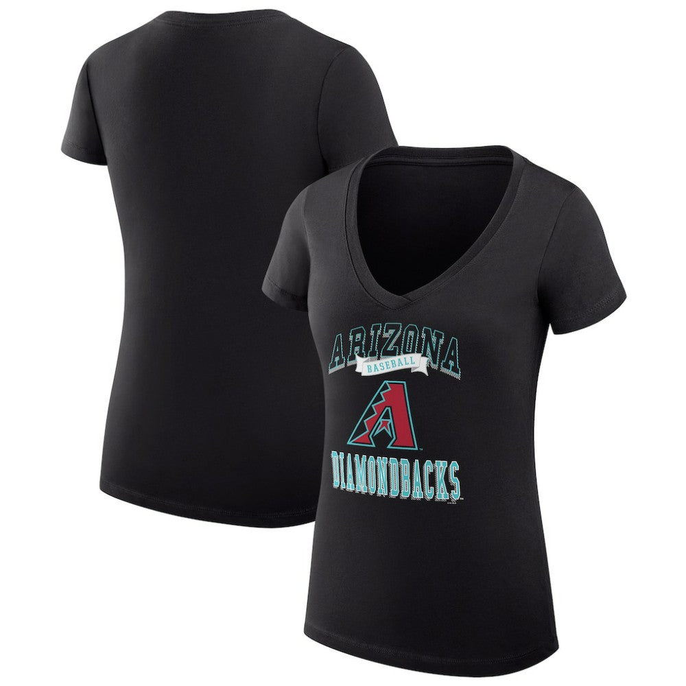 Arizona Diamondbacks G-III 4Her by Carl Banks Women's Super-Slim Fit Lightweight Team Logo Graphic V-Neck T-Shirt - MLB