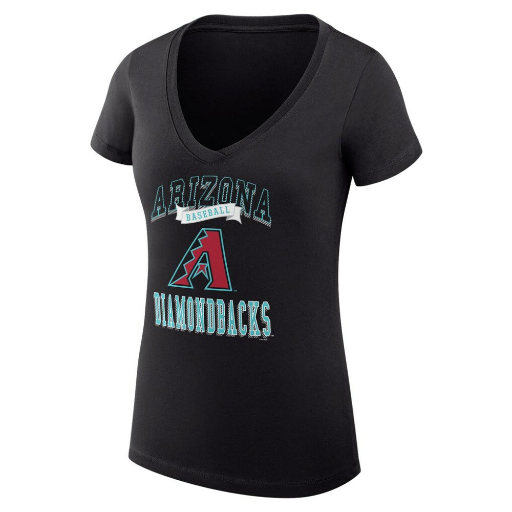 Arizona Diamondbacks G-III 4Her by Carl Banks Women's Super-Slim Fit Lightweight Team Logo Graphic V-Neck T-Shirt - MLB