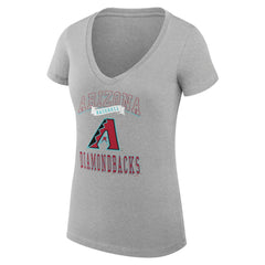 Arizona Diamondbacks G-III 4Her by Carl Banks Women's Super-Slim Fit Lightweight Team Logo Graphic V-Neck T-Shirt - MLB