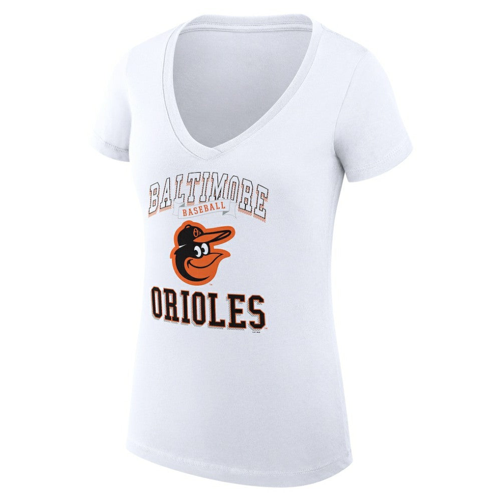 Baltimore Orioles G-III 4Her by Carl Banks Women's Super-Slim Fit Lightweight Team Logo Graphic V-Neck T-Shirt - MLB