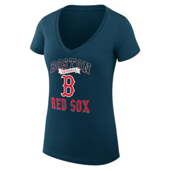 Boston Red Sox G-III 4Her by Carl Banks Women's Super-Slim Fit Lightweight Team Logo Graphic V-Neck T-Shirt - MLB