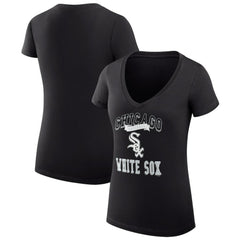 Chicago White Sox G-III 4Her by Carl Banks Women's Super-Slim Fit Lightweight Team Logo Graphic V-Neck T-Shirt - MLB