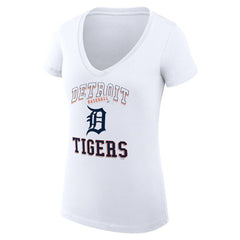 Detroit Tigers G-III 4Her by Carl Banks Women's Super-Slim Fit Lightweight Team Logo Graphic V-Neck T-Shirt - MLB