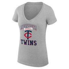 Minnesota Twins G-III 4Her by Carl Banks Women's Super-Slim Fit Lightweight Team Logo Graphic V-Neck T-Shirt - MLB