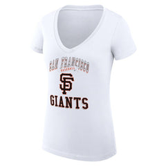 San Francisco Giants G-III 4Her by Carl Banks Women's Super-Slim Fit Lightweight Team Logo Graphic V-Neck T-Shirt - MLB
