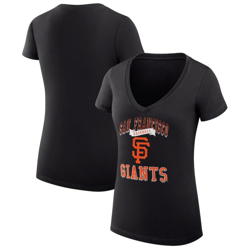 San Francisco Giants G-III 4Her by Carl Banks Women's Super-Slim Fit Lightweight Team Logo Graphic V-Neck T-Shirt - MLB