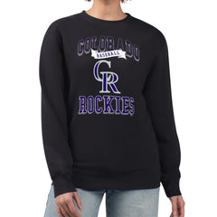 Colorado Rockies G-III 4Her by Carl Banks Women's Team Logo Graphic Tri-Blend Fleece Pullover Sweatshirt - MLB