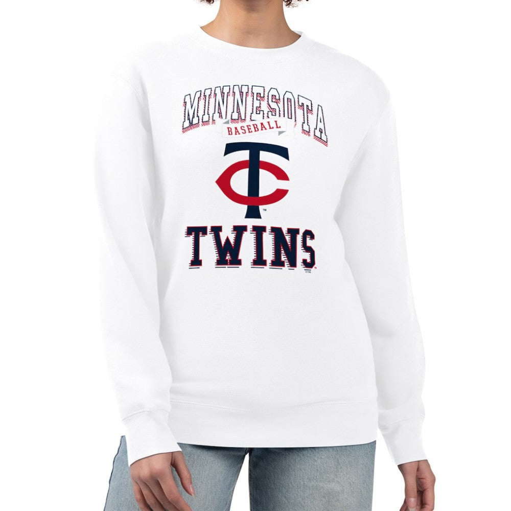 Minnesota Twins G-III 4Her by Carl Banks Women's Team Logo Graphic Tri-Blend Fleece Pullover Sweatshirt - MLB