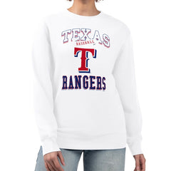Texas Rangers G-III 4Her by Carl Banks Women's Team Logo Graphic Tri-Blend Fleece Pullover Sweatshirt - MLB