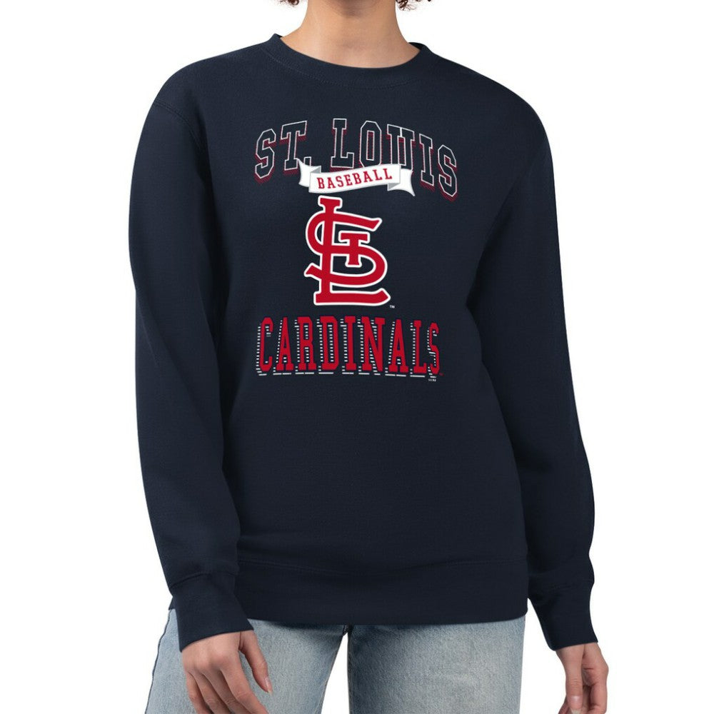 St. Louis Cardinals G-III 4Her by Carl Banks Women's Team Logo Graphic Tri-Blend Fleece Pullover Sweatshirt - MLB
