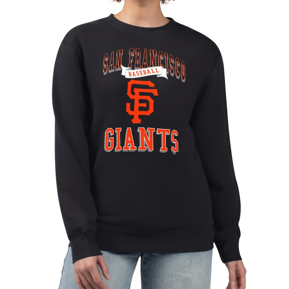 San Francisco Giants G-III 4Her by Carl Banks Women's Team Logo Graphic Tri-Blend Fleece Pullover Sweatshirt - MLB