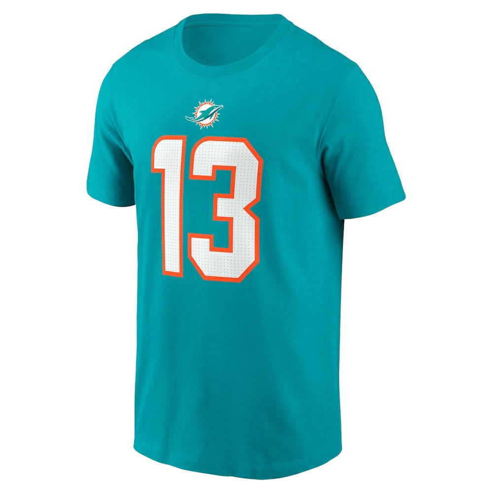 Dan Marino Miami Dolphins Retired Player Name & Number T-Shirt Aqua | Nike for Sale