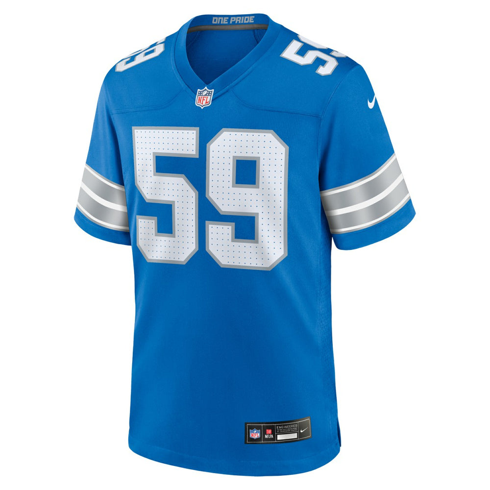 Giovanni Manu Detroit Lions Team Game Jersey Blue | Nike for Sale
