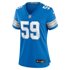 Giovanni Manu Detroit Lions Women's Team Game Jersey Blue | Nike for Sale