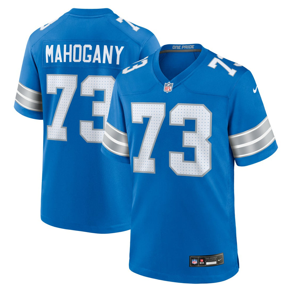 Christian Mahogany Detroit Lions Team Game Jersey Blue | Nike for Sale