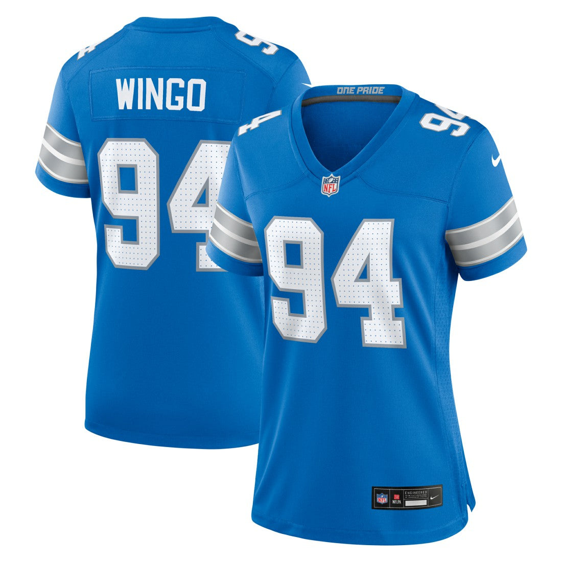Mekhi Wingo Detroit Lions Women's Team Game Jersey Blue | Nike for Sale