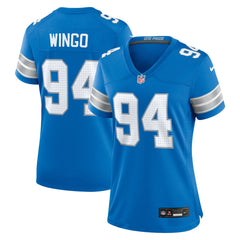 Mekhi Wingo Detroit Lions Women's Team Game Jersey Blue | Nike for Sale