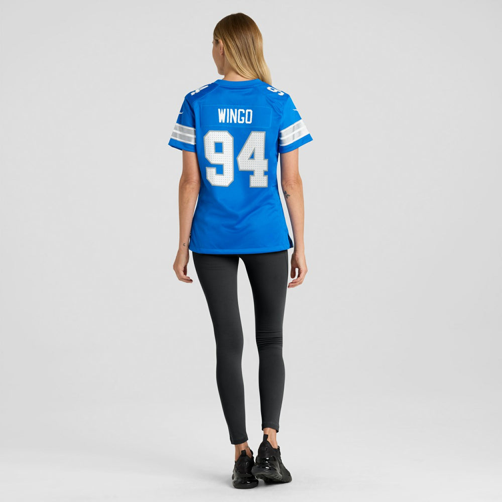 Mekhi Wingo Detroit Lions Women's Team Game Jersey Blue | Nike for Sale