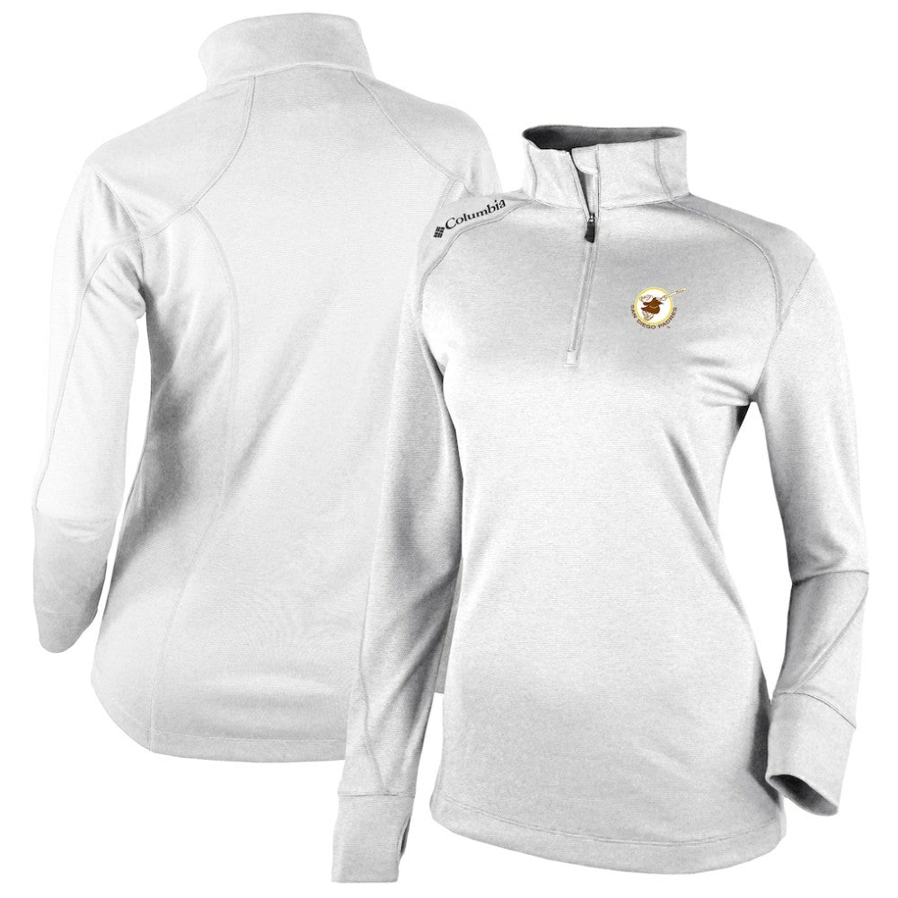 San Diego Padres Columbia Women's Cooperstown Collection Shotgun 2.0 Omni-Wick Quarter-Zip Top - White Tops - MLB