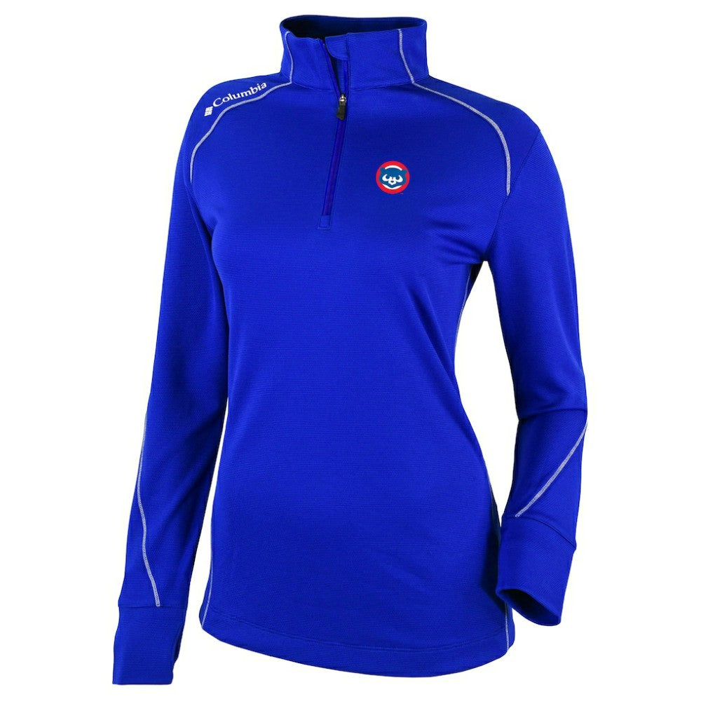 Chicago Cubs Columbia Women's Cooperstown Collection Shotgun 2.0 Omni-Wick Quarter-Zip Top - Royal Tops - MLB