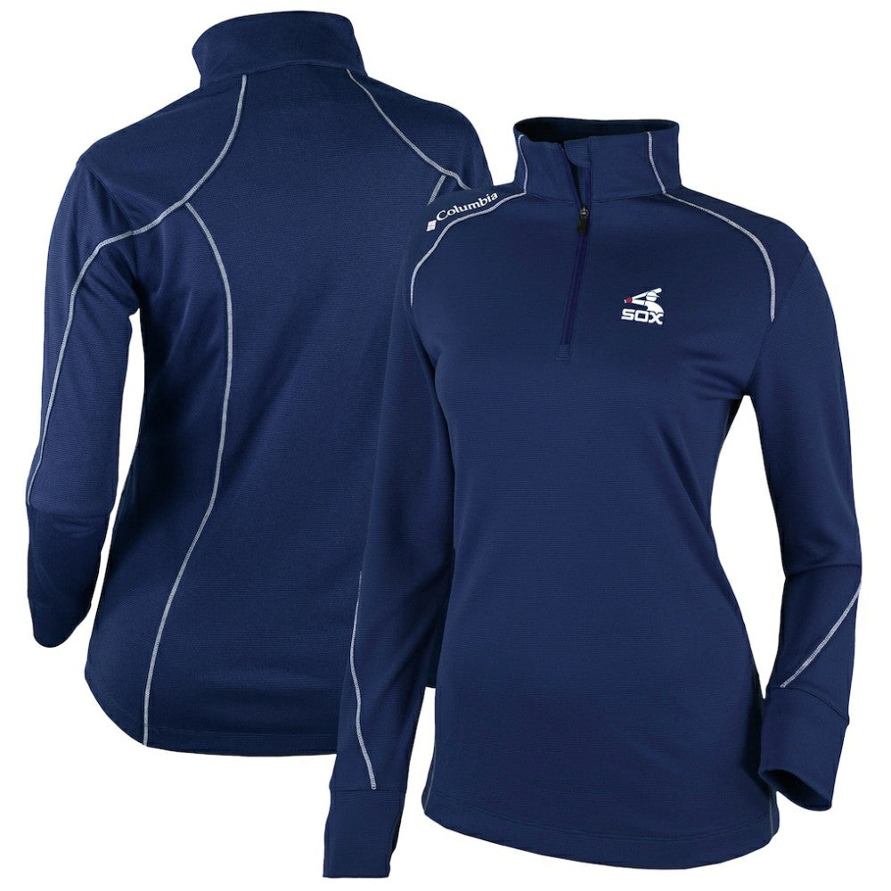 Chicago White Sox Columbia Women's Cooperstown Collection Shotgun 2.0 Omni-Wick Quarter-Zip Top - Navy Tops - MLB
