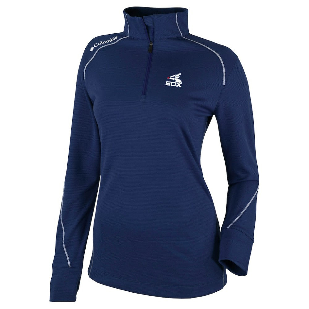Chicago White Sox Columbia Women's Cooperstown Collection Shotgun 2.0 Omni-Wick Quarter-Zip Top - Navy Tops - MLB