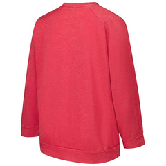 San Francisco 49ers Profile Women's Plus Size Acid Wash Raglan Sweatshirt Red | NFL