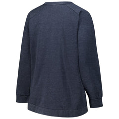 Chicago Bears Profile Women's Plus Size Acid Wash Raglan Sweatshirt Navy | NFL