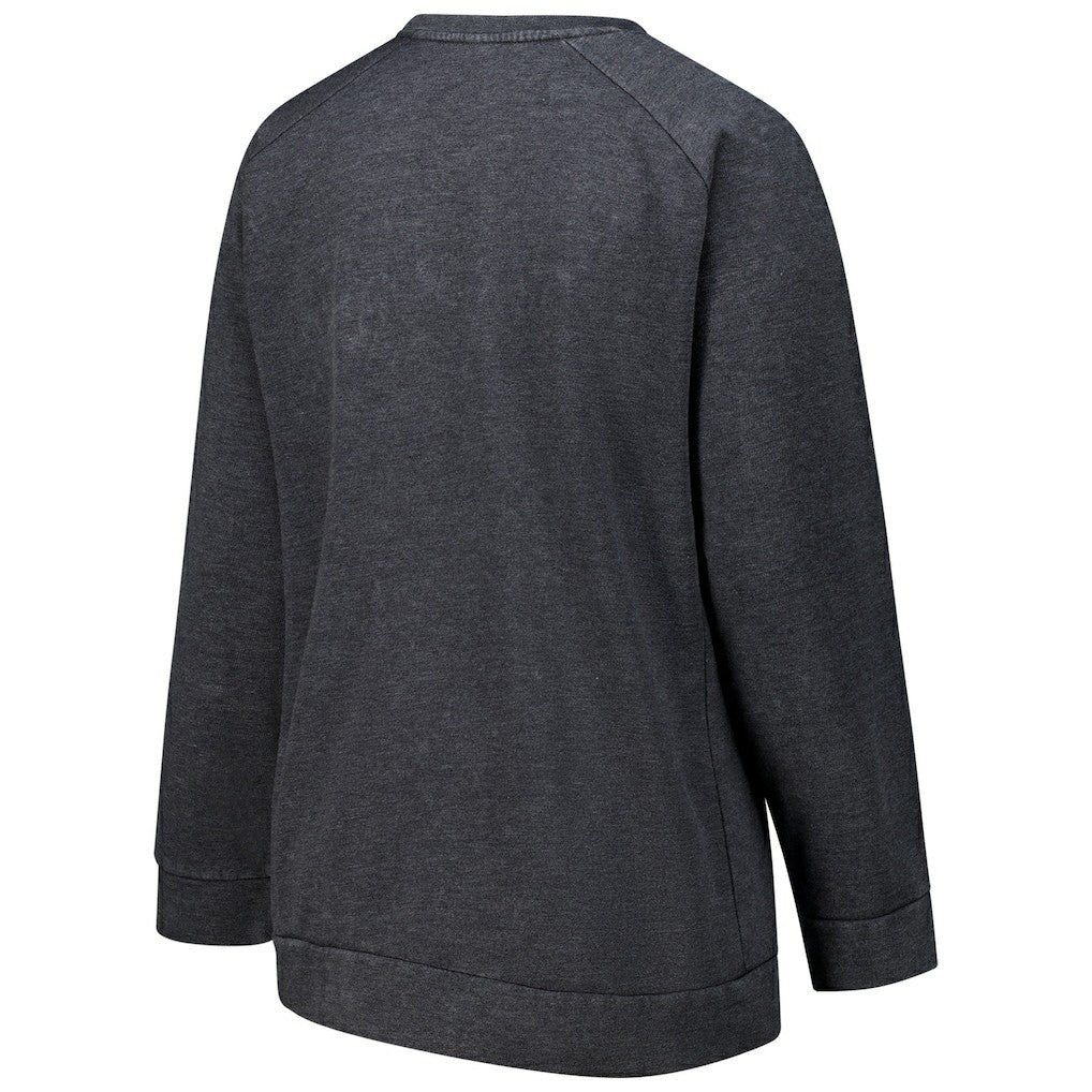 Cincinnati Bengals Profile Women's Plus Size Acid Wash Raglan Sweatshirt Charcoal | NFL