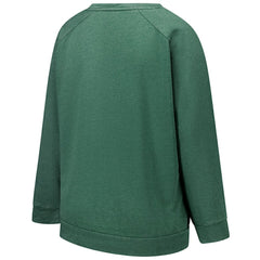 New York Jets Profile Women's Plus Size Acid Wash Raglan Sweatshirt Heather Green | NFL