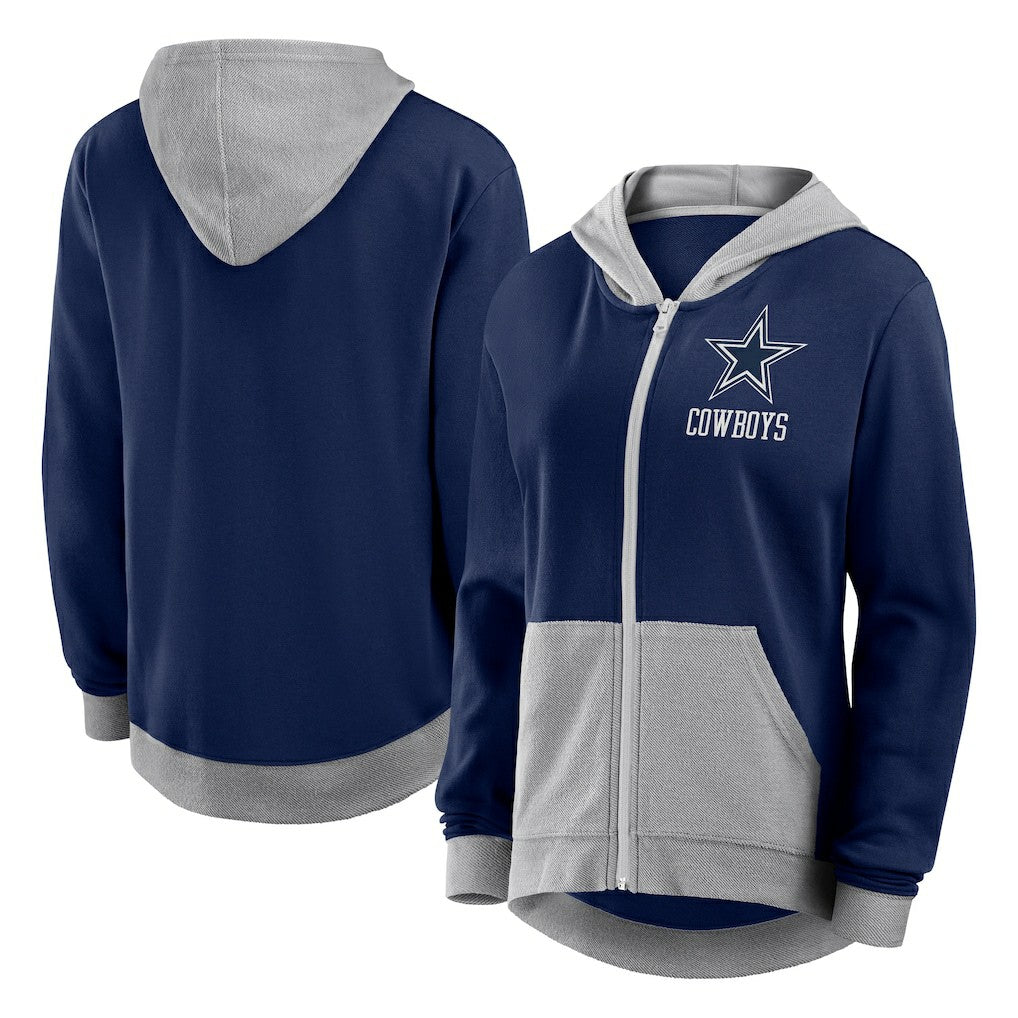 Dallas Cowboys Women's Hit It Full-Zip Hoodie Navy | Fanatics
