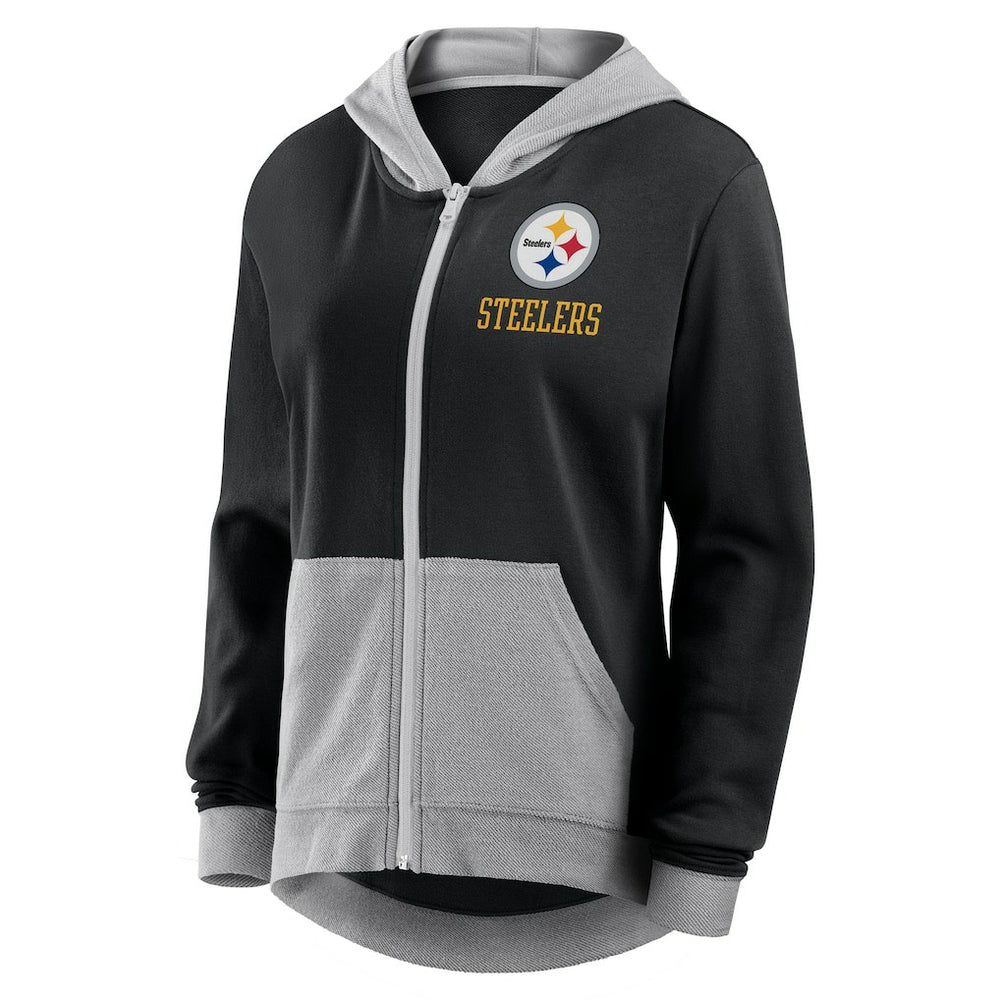 Pittsburgh Steelers Women's Hit It Full-Zip Hoodie Black | Fanatics