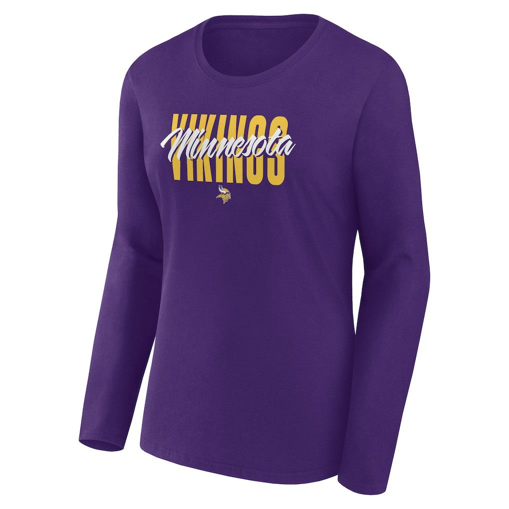 Minnesota Vikings Women's Long Sleeve Scoop Neck T-Shirt Purple | Fanatics