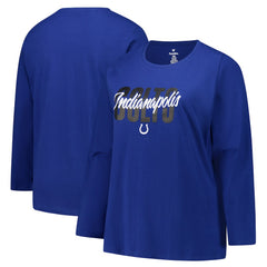 Indianapolis Colts Women's Long Sleeve Scoop Neck T-Shirt Royal | Fanatics