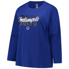 Indianapolis Colts Women's Long Sleeve Scoop Neck T-Shirt Royal | Fanatics