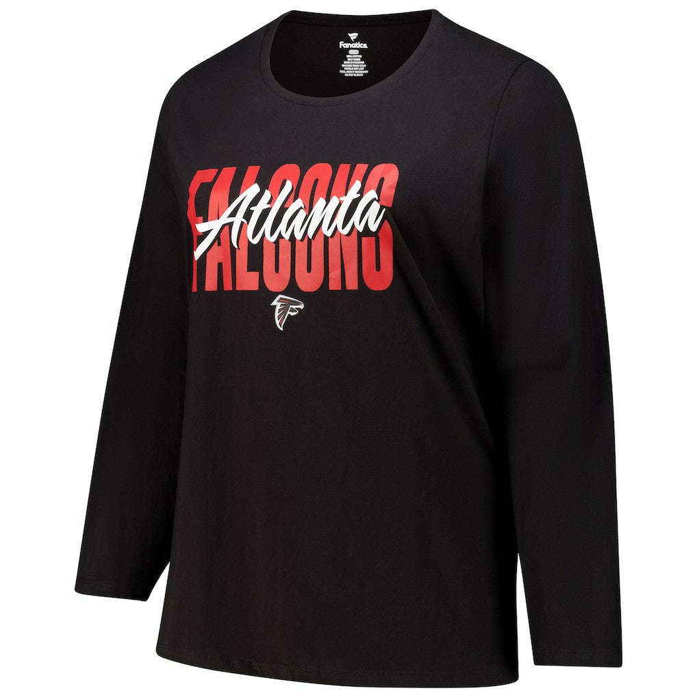Atlanta Falcons Women's Long Sleeve Scoop Neck T-Shirt Black | Fanatics