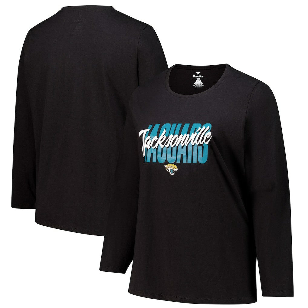 Jacksonville Jaguars Women's Long Sleeve Scoop Neck T-Shirt Black | Fanatics