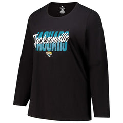 Jacksonville Jaguars Women's Long Sleeve Scoop Neck T-Shirt Black | Fanatics