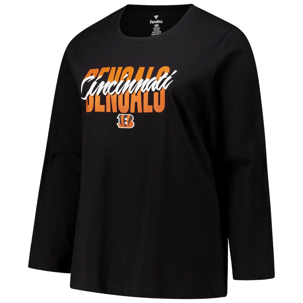 Cincinnati Bengals Women's Long Sleeve Scoop Neck T-Shirt Black | Fanatics