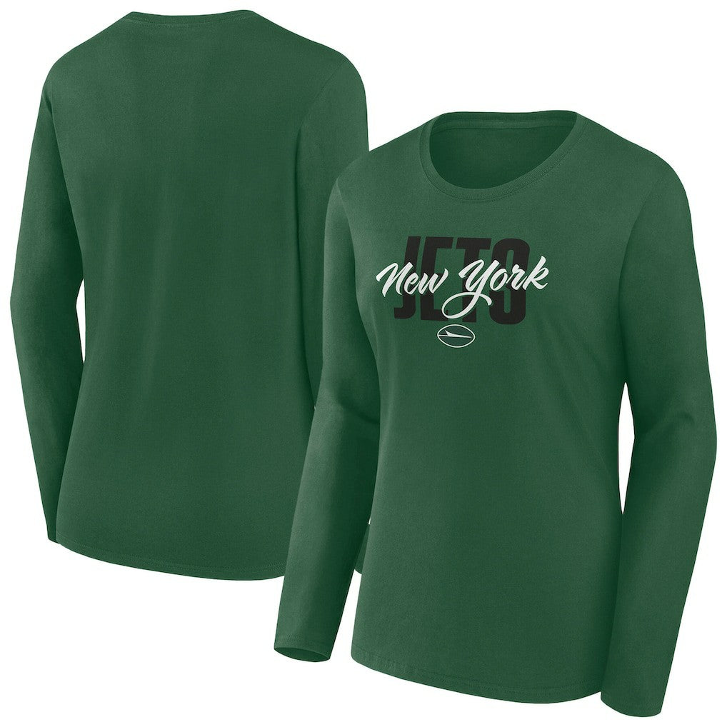 New York Jets Women's Long Sleeve Scoop Neck T-Shirt Green | Fanatics