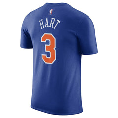 Josh Hart New York Knicks Icon Edition Name & Number T-Shirt Blue - NBA
