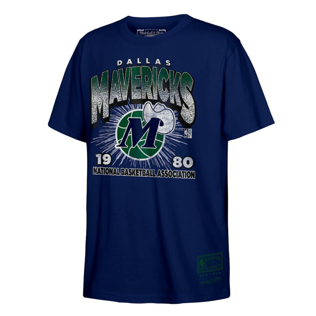 Dallas Mavericks Hardwood Classics Vintage Hoopster T-Shirt Navy - NBA