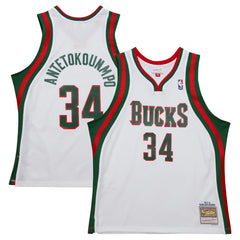 Giannis Antetokounmpo Milwaukee Bucks 2013/14 Hardwood Classics Swingman Jersey White - NBA