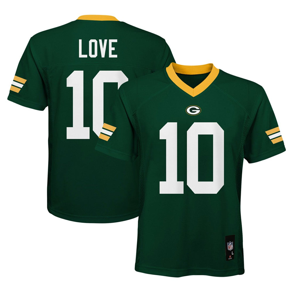 Jordan Love Green Bay Packers Youth Replica Player Jersey Green | NFL