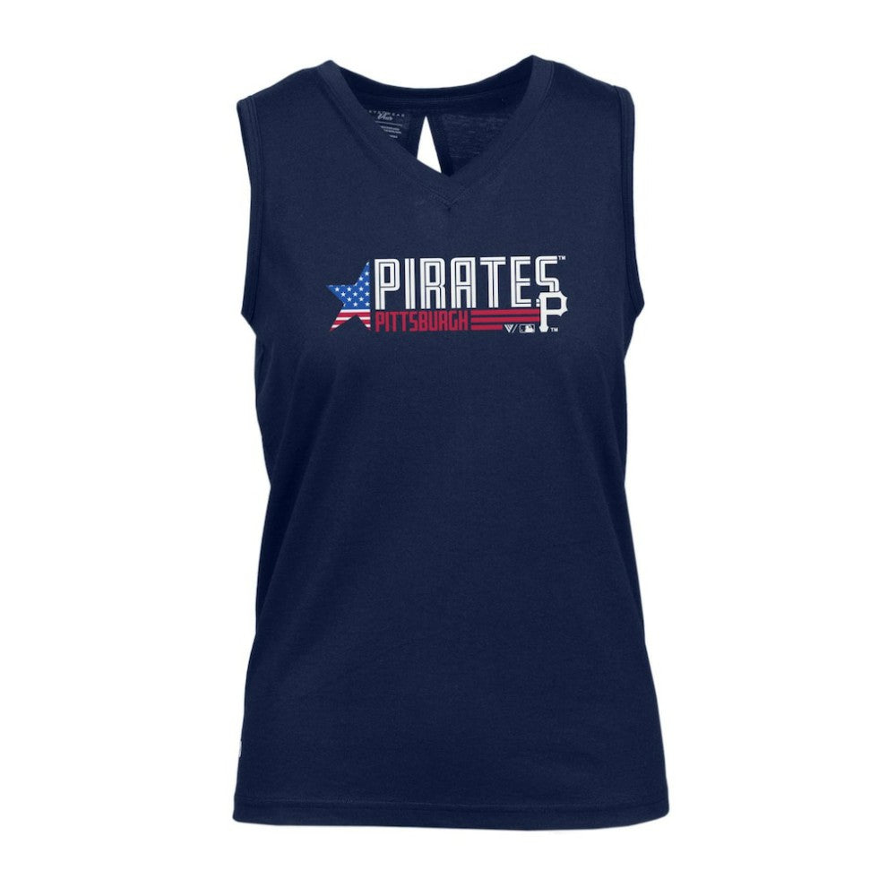 Pittsburgh Pirates Levelwear Women's Paisley Independence Aviation Tank Top - MLB