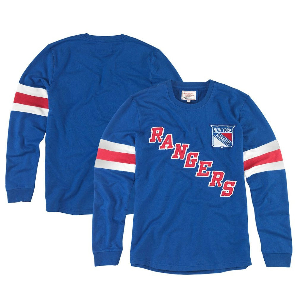 New York Rangers American Needle Sudbury Long Sleeve T-Shirt - Blue - NHL