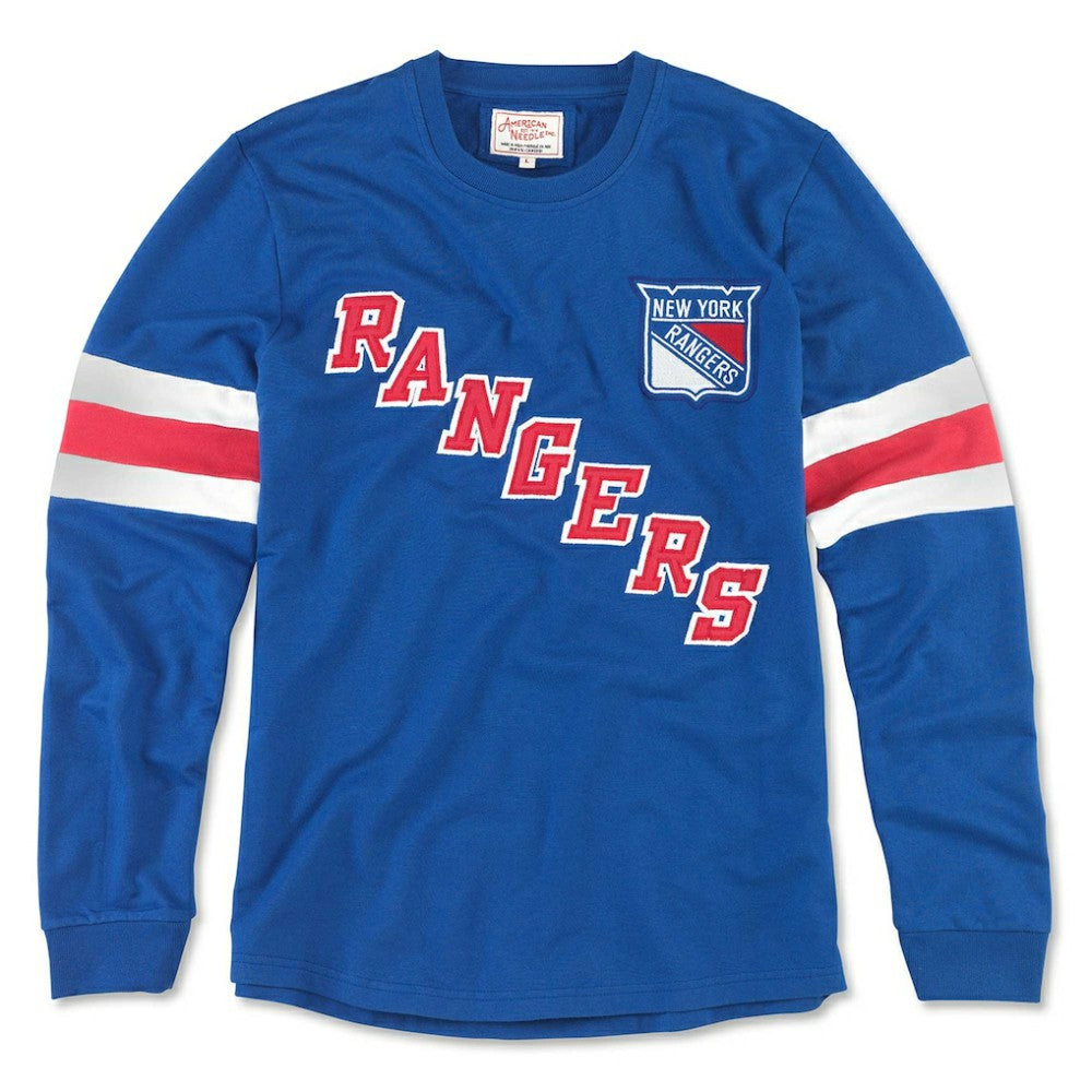 New York Rangers American Needle Sudbury Long Sleeve T-Shirt - Blue - NHL