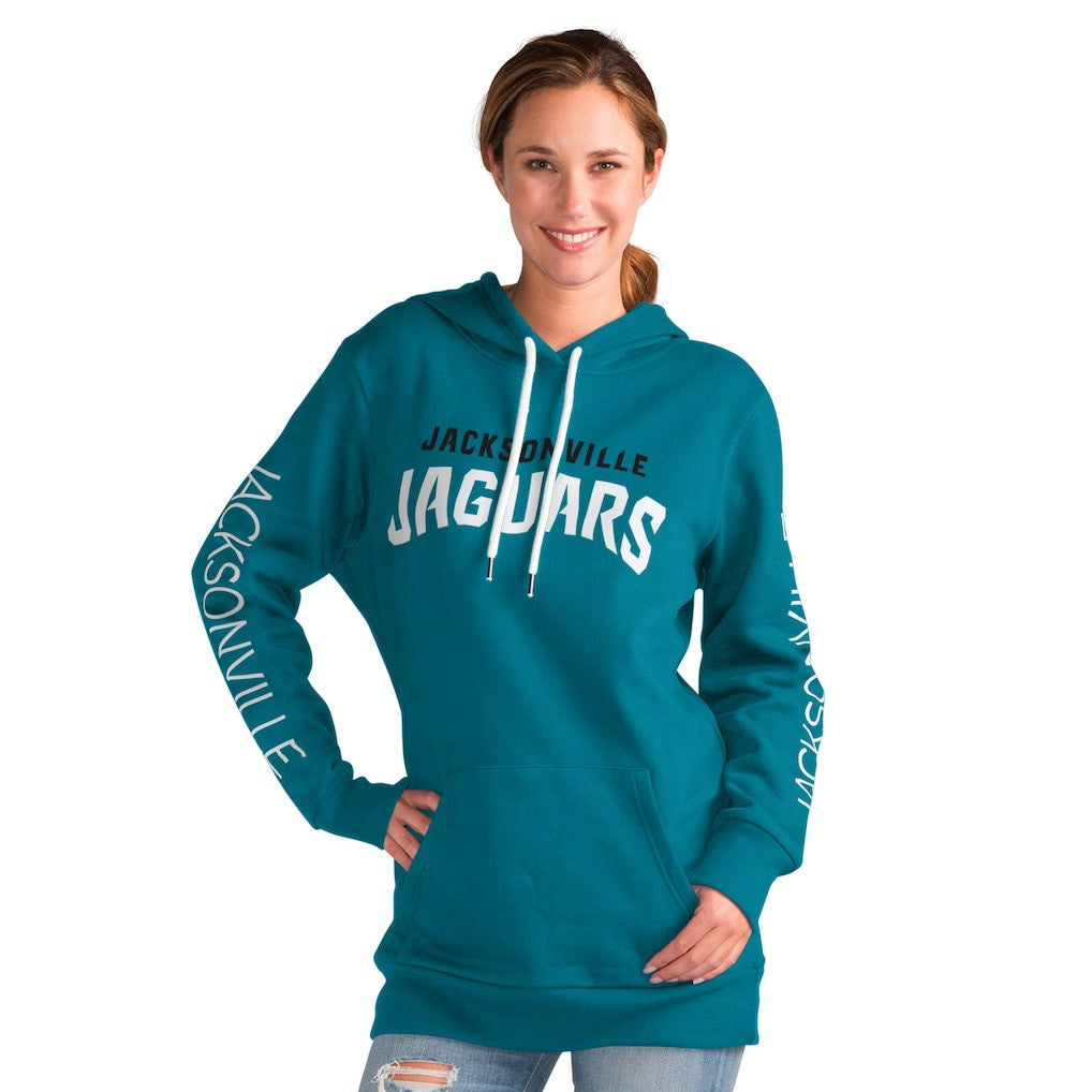 Jacksonville Jaguars G-III 4Her by Carl Banks Women's Extra Inning Pullover Hoodie Teal | NFL