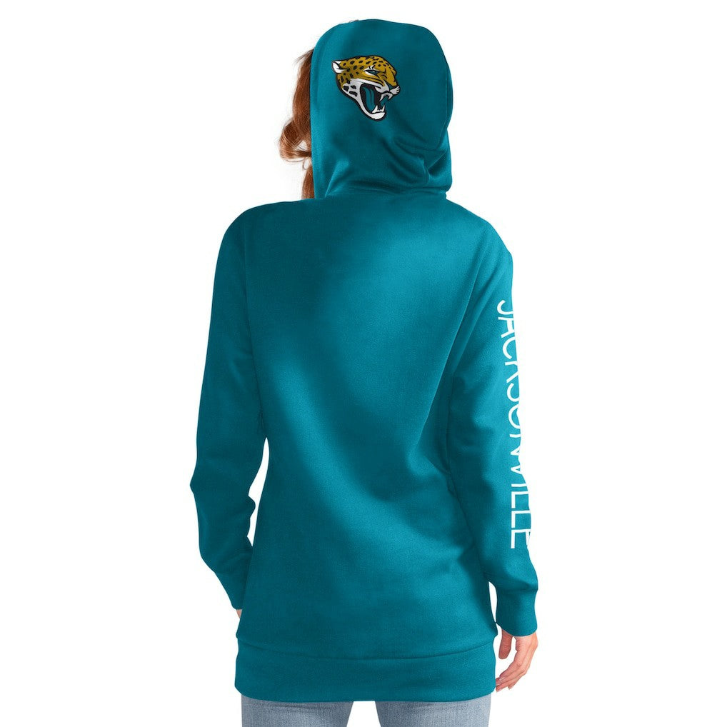 Jacksonville Jaguars G-III 4Her by Carl Banks Women's Extra Inning Pullover Hoodie Teal | NFL